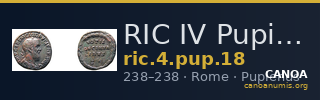 RIC IV Pupienus 18 — CANOA