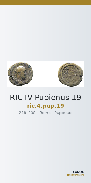 RIC IV Pupienus 19 — CANOA