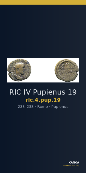 RIC IV Pupienus 19 — CANOA