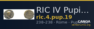 RIC IV Pupienus 19 — CANOA