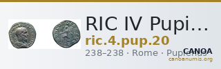 RIC IV Pupienus 20 — CANOA