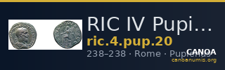 RIC IV Pupienus 20 — CANOA