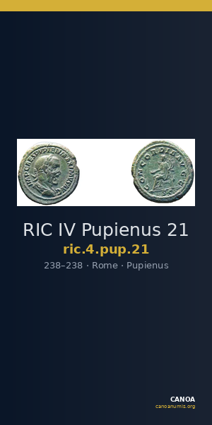 RIC IV Pupienus 21 — CANOA