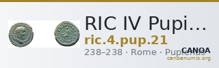 RIC IV Pupienus 21 — CANOA