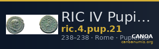RIC IV Pupienus 21 — CANOA