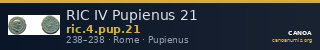 RIC IV Pupienus 21 — CANOA
