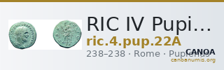 RIC IV Pupienus 22A — CANOA