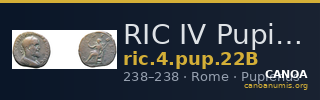 RIC IV Pupienus 22B — CANOA