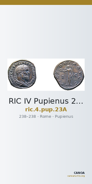 RIC IV Pupienus 23A — CANOA