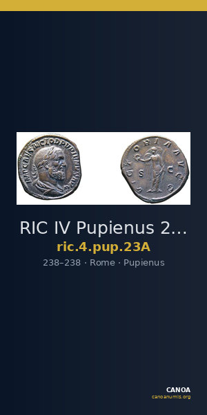 RIC IV Pupienus 23A — CANOA