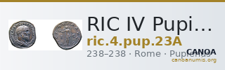 RIC IV Pupienus 23A — CANOA