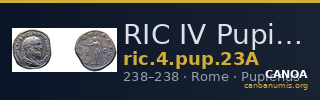 RIC IV Pupienus 23A — CANOA