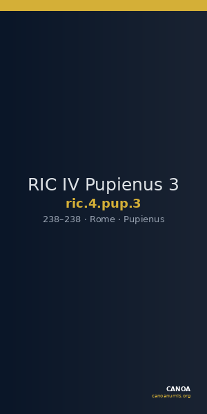 RIC IV Pupienus 3 — CANOA