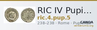 RIC IV Pupienus 5 — CANOA
