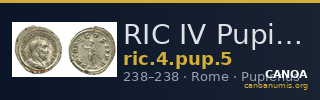 RIC IV Pupienus 5 — CANOA