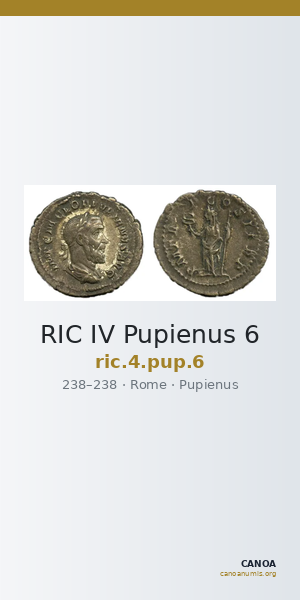 RIC IV Pupienus 6 — CANOA