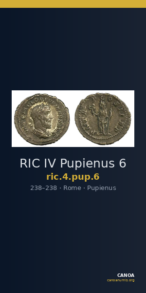 RIC IV Pupienus 6 — CANOA