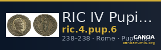 RIC IV Pupienus 6 — CANOA