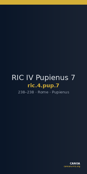 RIC IV Pupienus 7 — CANOA