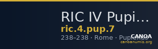 RIC IV Pupienus 7 — CANOA