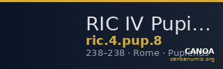 RIC IV Pupienus 8 — CANOA