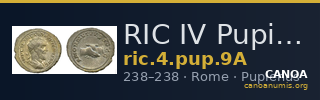 RIC IV Pupienus 9A — CANOA