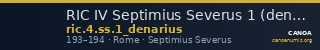 RIC IV Septimius Severus 1 (denarius) — CANOA