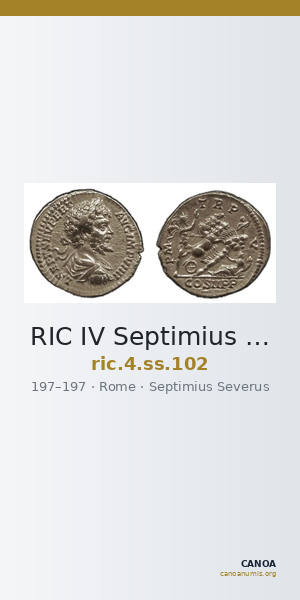 RIC IV Septimius Severus 102 — CANOA