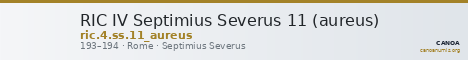 RIC IV Septimius Severus 11 (aureus) — CANOA