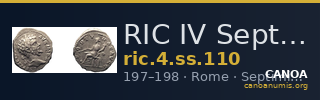 RIC IV Septimius Severus 110 — CANOA
