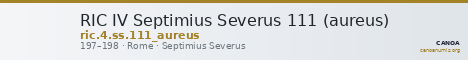 RIC IV Septimius Severus 111 (aureus) — CANOA