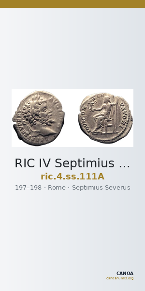 RIC IV Septimius Severus 111A — CANOA