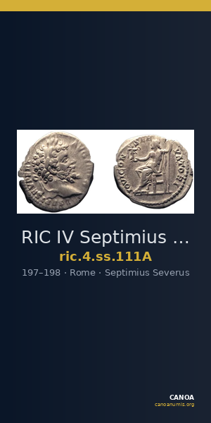 RIC IV Septimius Severus 111A — CANOA