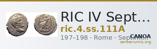 RIC IV Septimius Severus 111A — CANOA