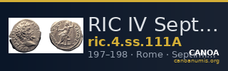 RIC IV Septimius Severus 111A — CANOA