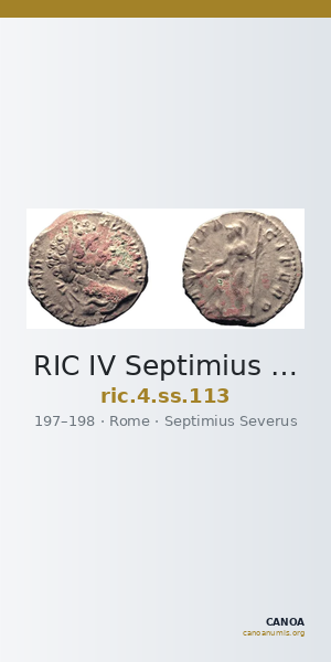 RIC IV Septimius Severus 113 — CANOA