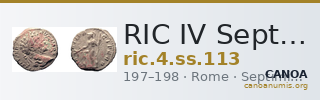 RIC IV Septimius Severus 113 — CANOA