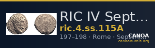 RIC IV Septimius Severus 115A — CANOA