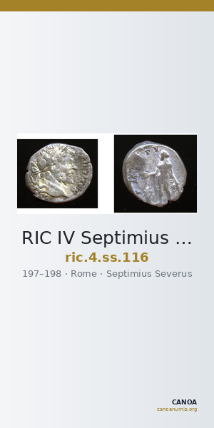 RIC IV Septimius Severus 116 — CANOA