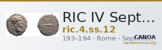 RIC IV Septimius Severus 12 — CANOA