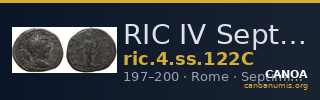 RIC IV Septimius Severus 122C — CANOA