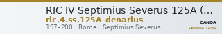 RIC IV Septimius Severus 125A (denarius) — CANOA