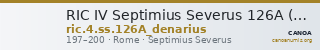RIC IV Septimius Severus 126A (denarius) — CANOA