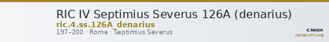 RIC IV Septimius Severus 126A (denarius) — CANOA