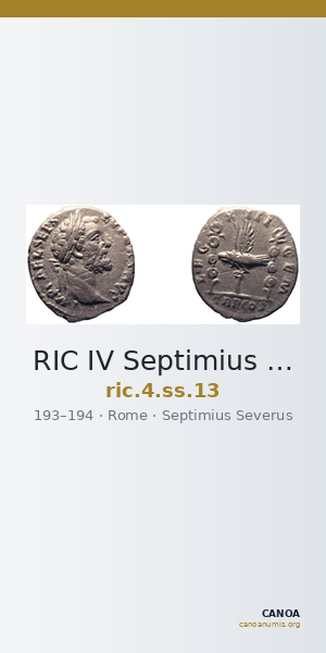 RIC IV Septimius Severus 13 — CANOA