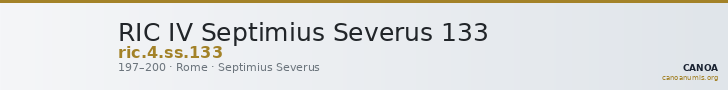 RIC IV Septimius Severus 133 — CANOA