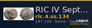 RIC IV Septimius Severus 134 — CANOA