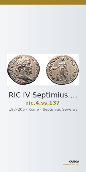 RIC IV Septimius Severus 137 — CANOA