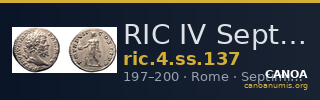 RIC IV Septimius Severus 137 — CANOA
