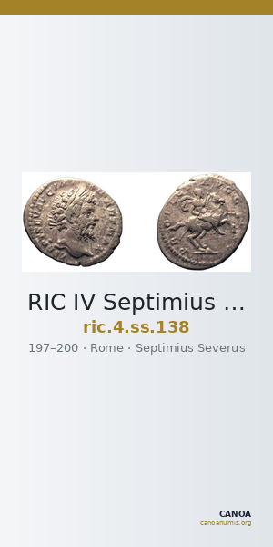 RIC IV Septimius Severus 138 — CANOA